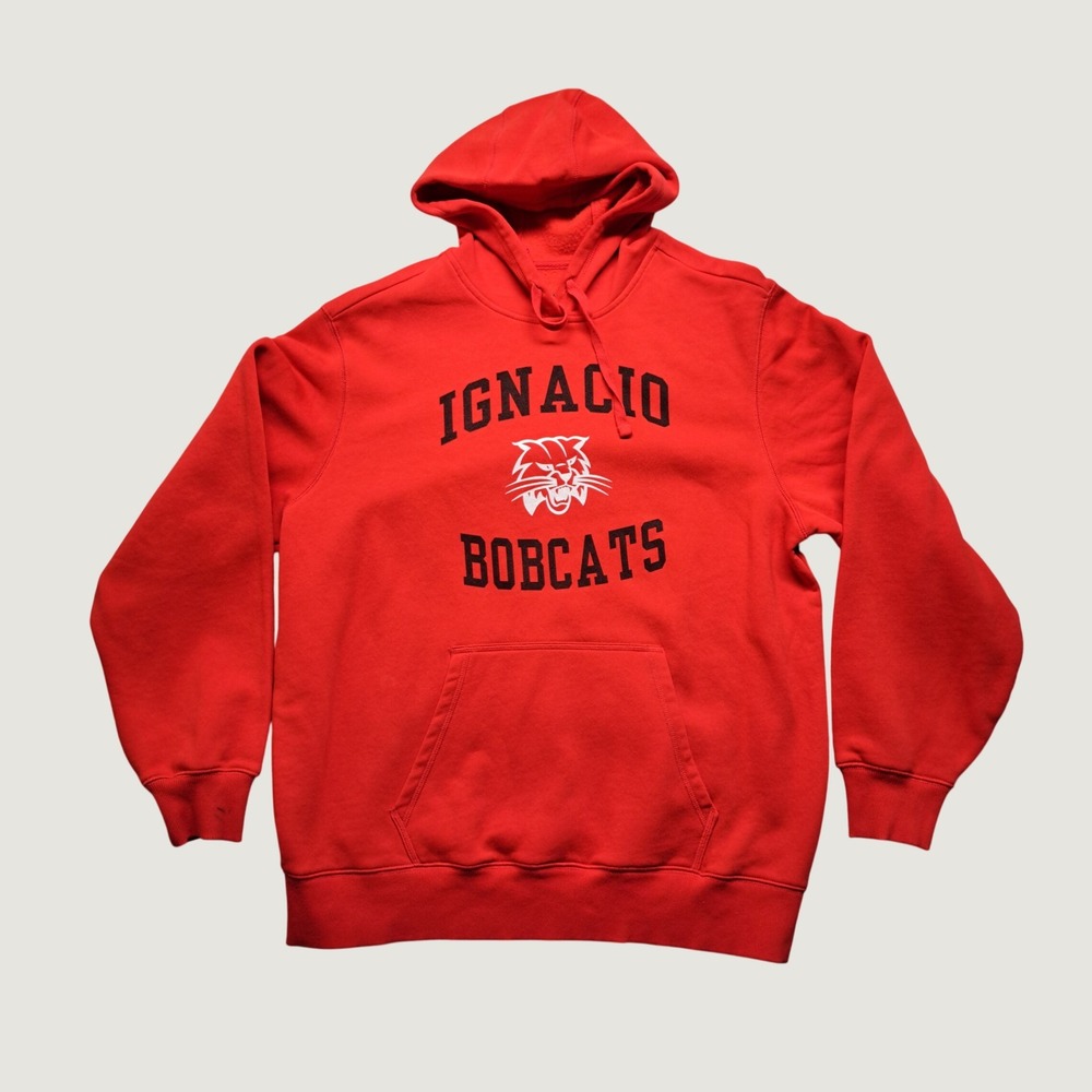 Sport-Tek Ignacio Bobcats Hoodie Mens XL Red Good Fleece Pullover Graphic
